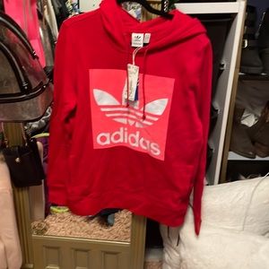 Red adidas hoodie